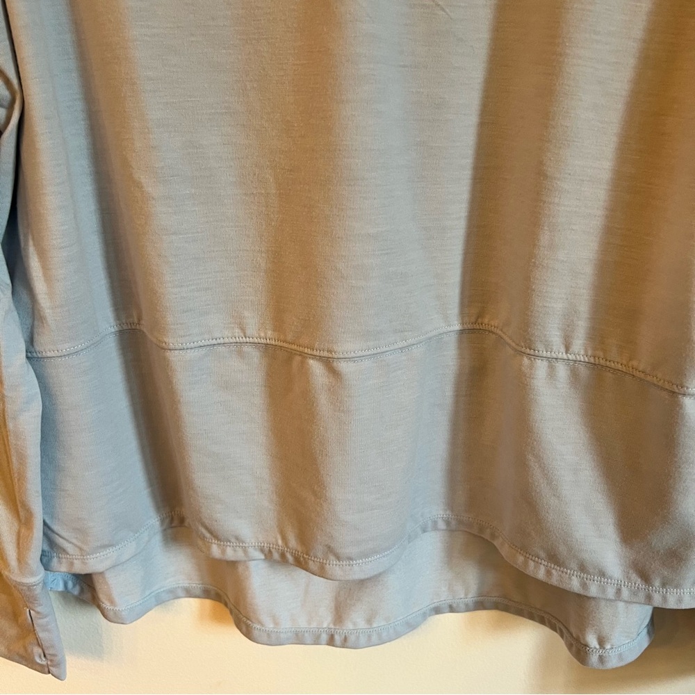 Zella Blue Long Sleeve Hi-Low Activewear T-Shirt | L - Picture 4 of 9